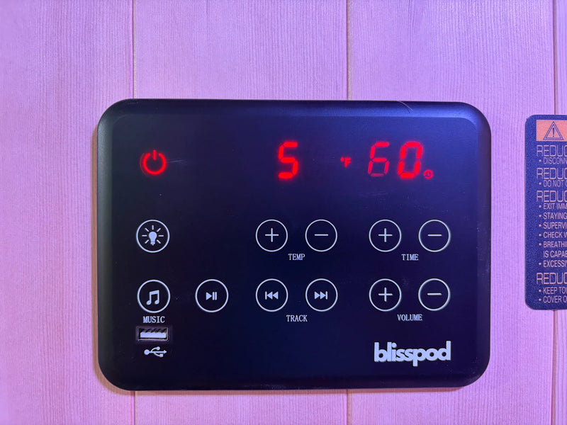 Blisspod Milano Full Spectrum Sauna Canadian Hemlock 2 Person