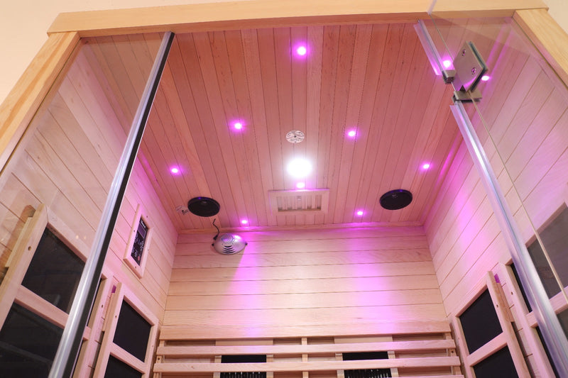 Blisspod Venetian Full Spectrum Indoor Premium Canadian Hemlock Sauna - 2 Person