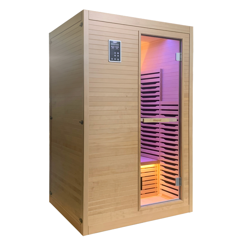 Blisspod Helsinki Full Spectrum Ultimate Indoor Sauna with Red Light Therapy 2 Person