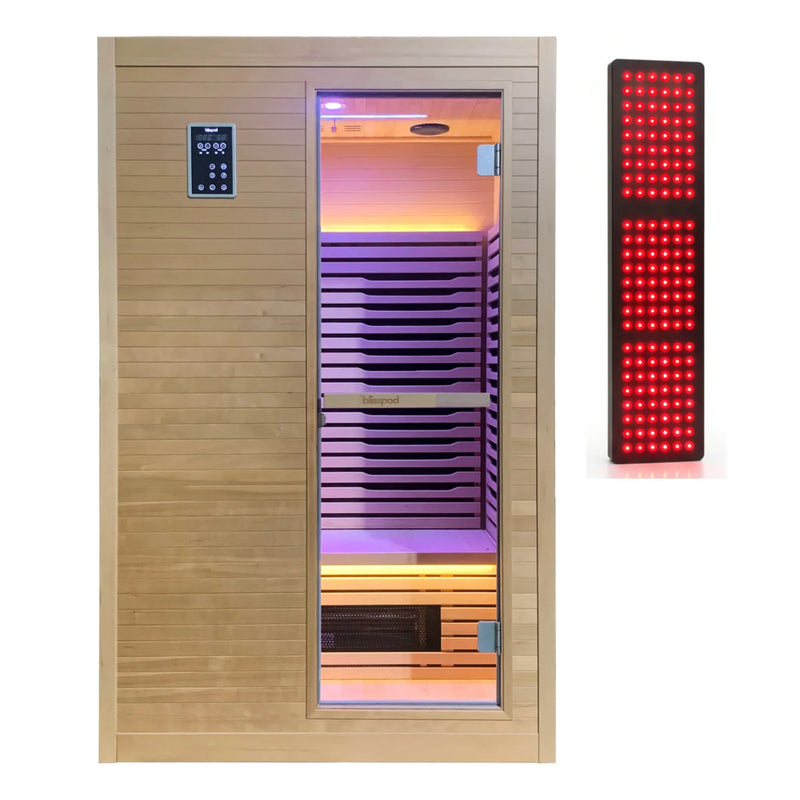 Blisspod Helsinki Full Spectrum Ultimate Indoor Sauna with Red Light Therapy 2 Person