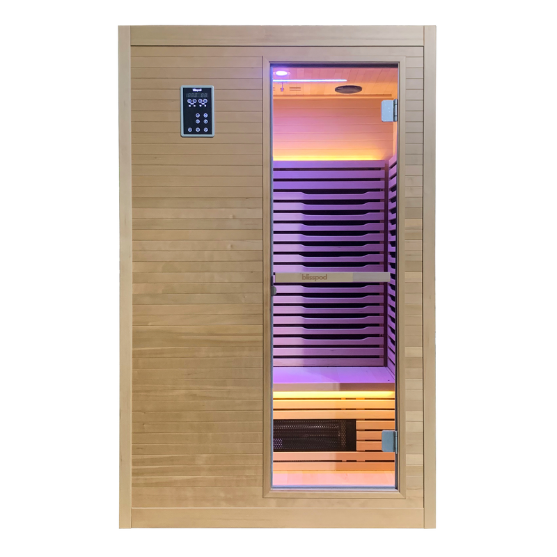 Blisspod Helsinki Full Spectrum Ultimate Indoor Sauna with Red Light Therapy 2 Person