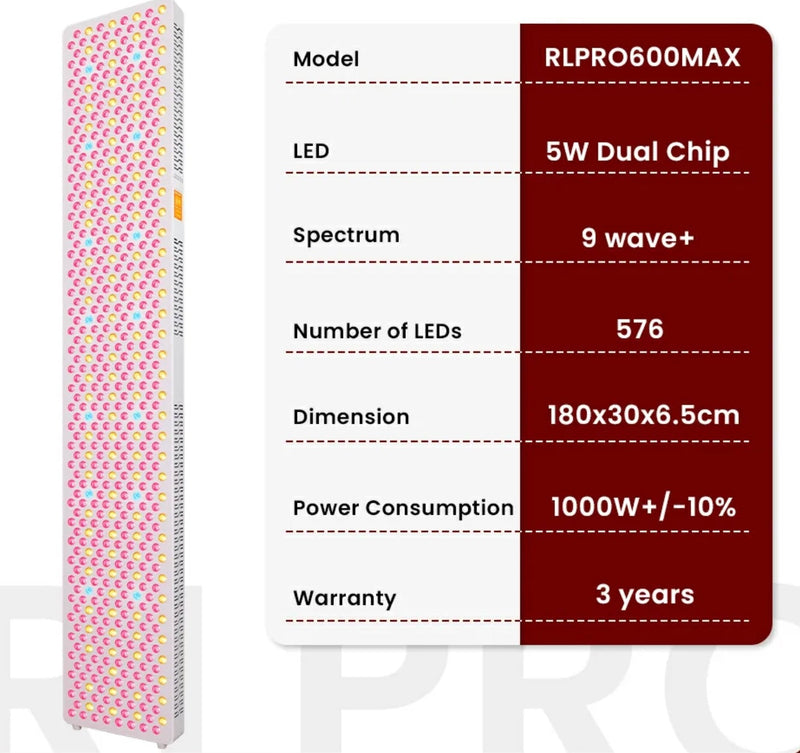 VitalGlow Pulse Full Body Red Light Therapy Panel 576