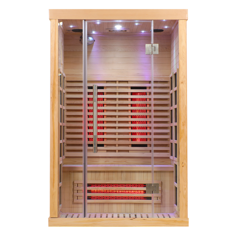 Blisspod Venetian Full Spectrum Indoor Premium Canadian Hemlock Sauna - 2 Person