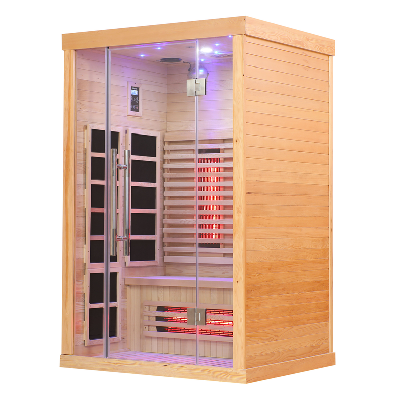 Blisspod Venetian Full Spectrum Indoor Premium Canadian Hemlock Sauna - 2 Person