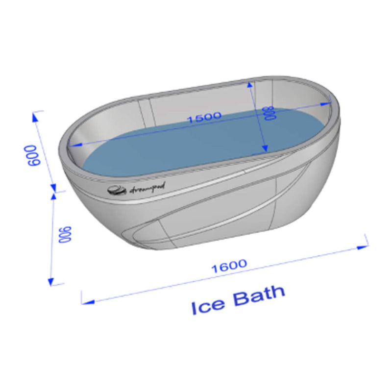Dreampod Ice Bath With Chiller Premium Fiberglass Floatation Tank