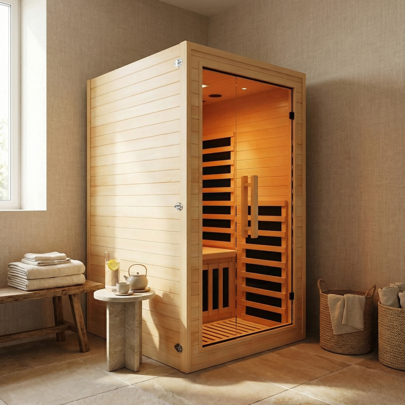 NiceBeam 1–2 Person Infrared Sauna with Red Light Therapy