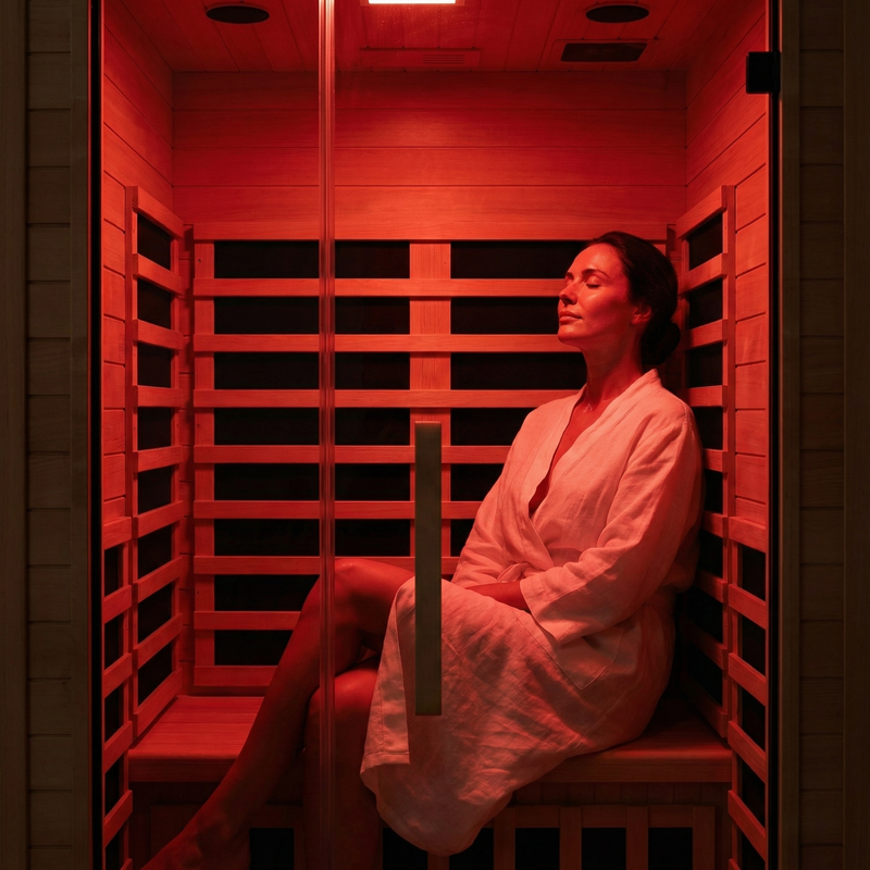 NiceBeam 1–2 Person Infrared Sauna with Red Light Therapy