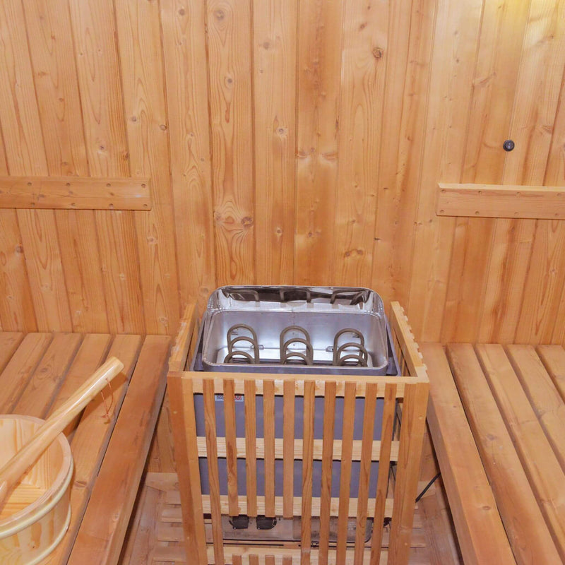 Thermora Ignite Large Premium American White Oak Outdoor Wooden Barrel Sauna With 4.5KW Sauna Heater