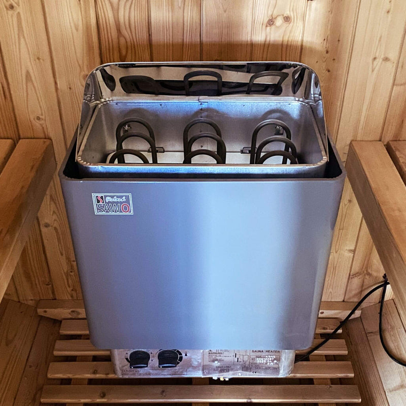 Thermora Ignite Large Premium American White Oak Outdoor Wooden Barrel Sauna With 4.5KW Sauna Heater