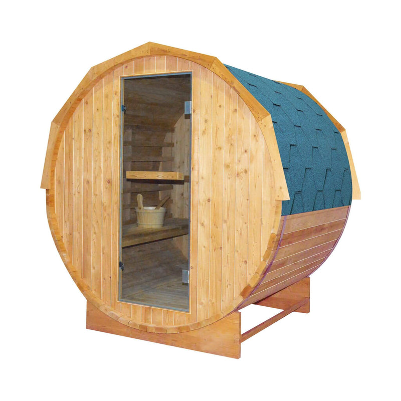 Thermora Ignite Large Premium American White Oak Outdoor Wooden Barrel Sauna With 4.5KW Sauna Heater