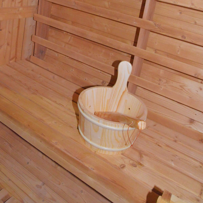 Thermora Ignite Large Premium American White Oak Outdoor Wooden Barrel Sauna With 4.5KW Sauna Heater