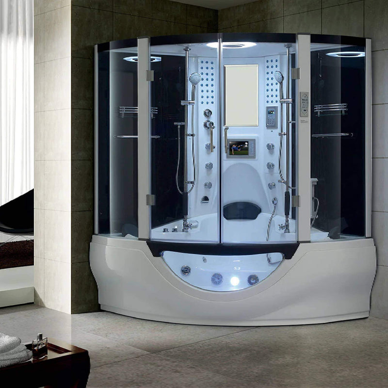 Valencia Steam Shower Massage Bathtub With LCD TV