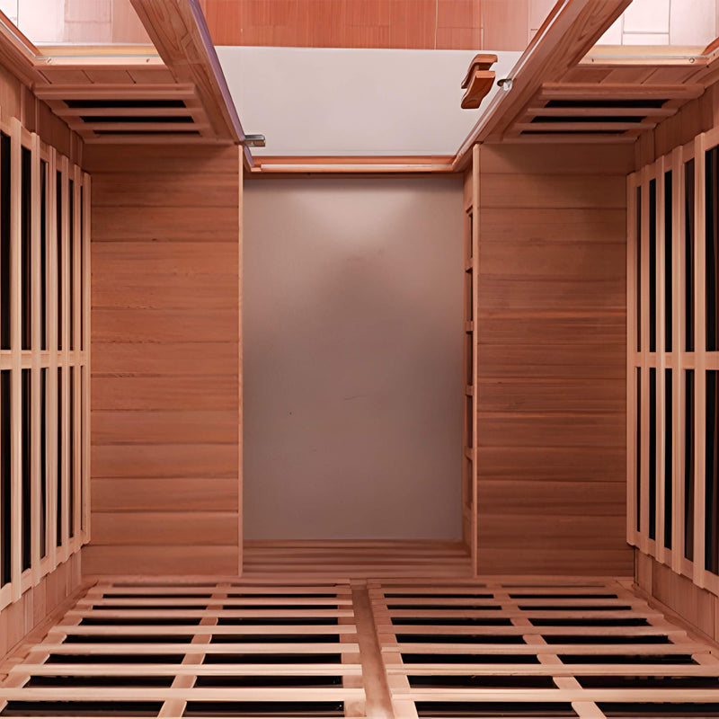 Thermoa Valois Premium 4-Person 2050W Luxury Low EMF Outdoor FAR Infrared Home Sauna With Bluetooth Audio
