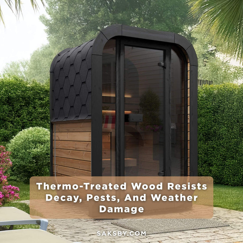 SaunaLife Model CL3G Cube-Series Outdoor 2-Person Home Sauna Kit