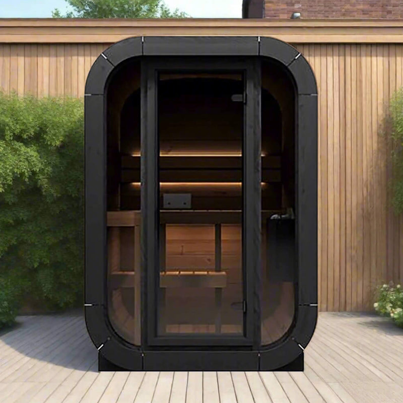 SaunaLife Model CL3G Cube-Series Outdoor 2-Person Home Sauna Kit