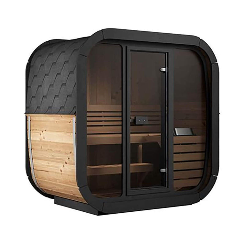 SaunaLife Model CL4G 3-Person Cube-Series Luxury Wooden Outdoor Home Sauna Kit