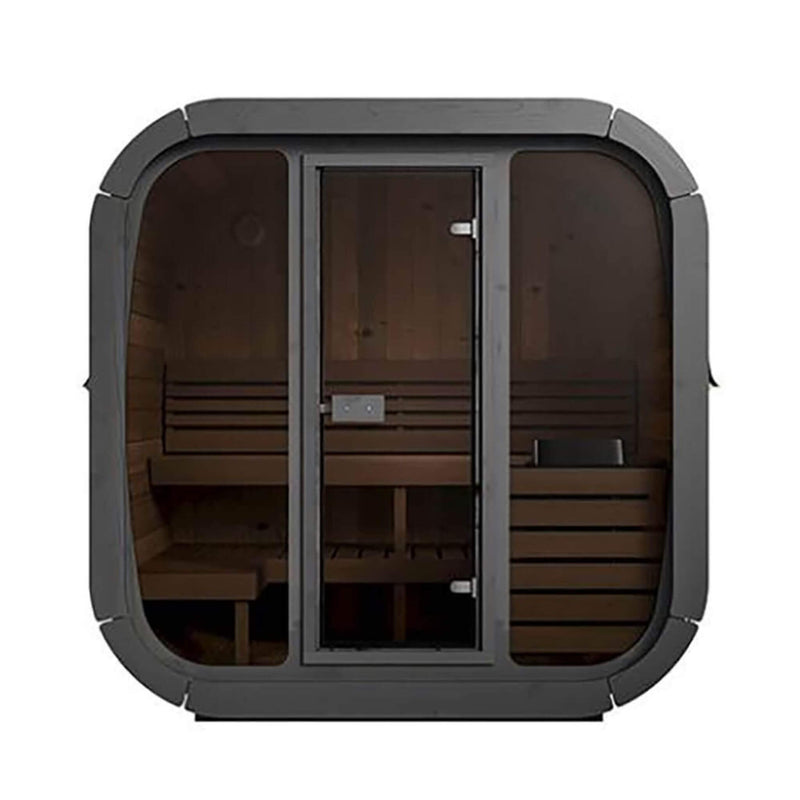 SaunaLife Model CL5G 4-Person Cube-Series Luxury Wooden Outdoor Home Sauna Kit [SL-MODELCL5G] (SAK91835)