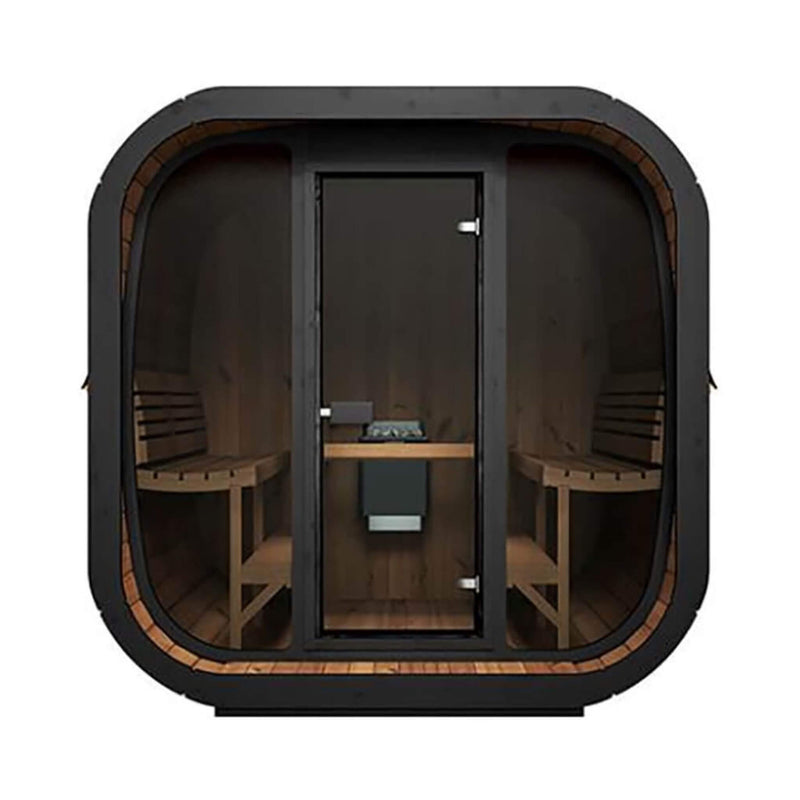 SaunaLife Model CL7G 6-Person Cube-Series Luxury Wooden Outdoor Home Sauna Kit