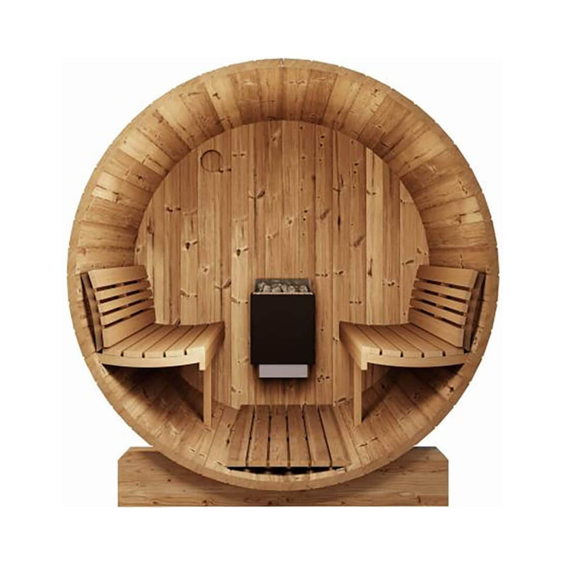SaunaLife Model E6 Ergo Series 3-Person Thermo-Spruce Backyard Sauna Barrel