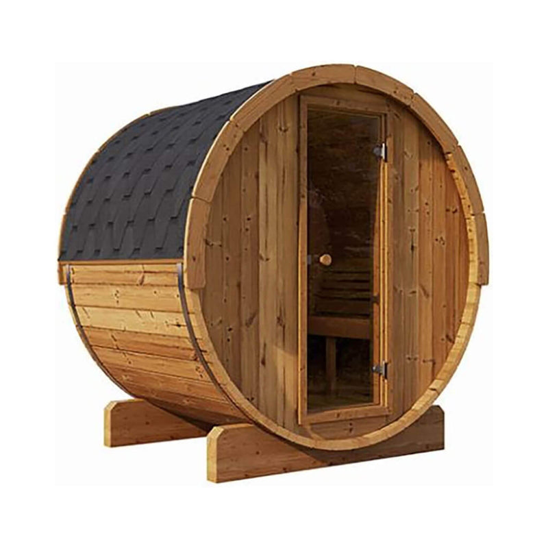 SaunaLife Model E6 Ergo Series 3-Person Thermo-Spruce Backyard Sauna Barrel