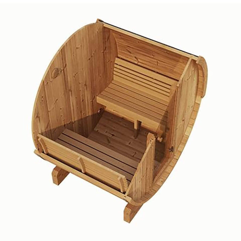 SaunaLife Model E6 Ergo Series 3-Person Thermo-Spruce Backyard Sauna Barrel