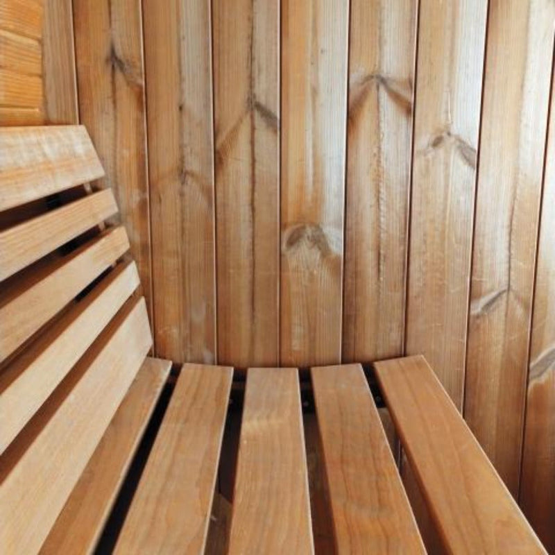 SaunaLife Model E8 Ergo Series 6-Person Outdoor Thermo-Spruce Sauna Barrel