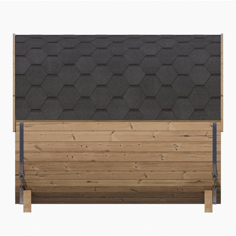 SaunaLife Model E8 Ergo Series 6-Person Outdoor Thermo-Spruce Sauna Barrel