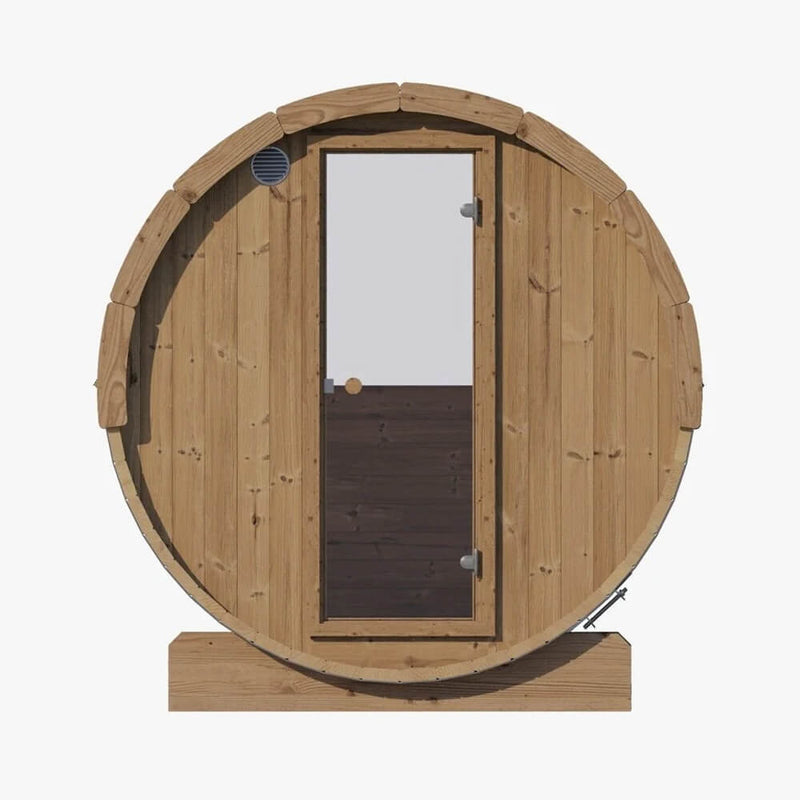 SaunaLife Model E8W Ergo Series 6-Person Outdoor Thermo-Spruce Sauna Barrel
