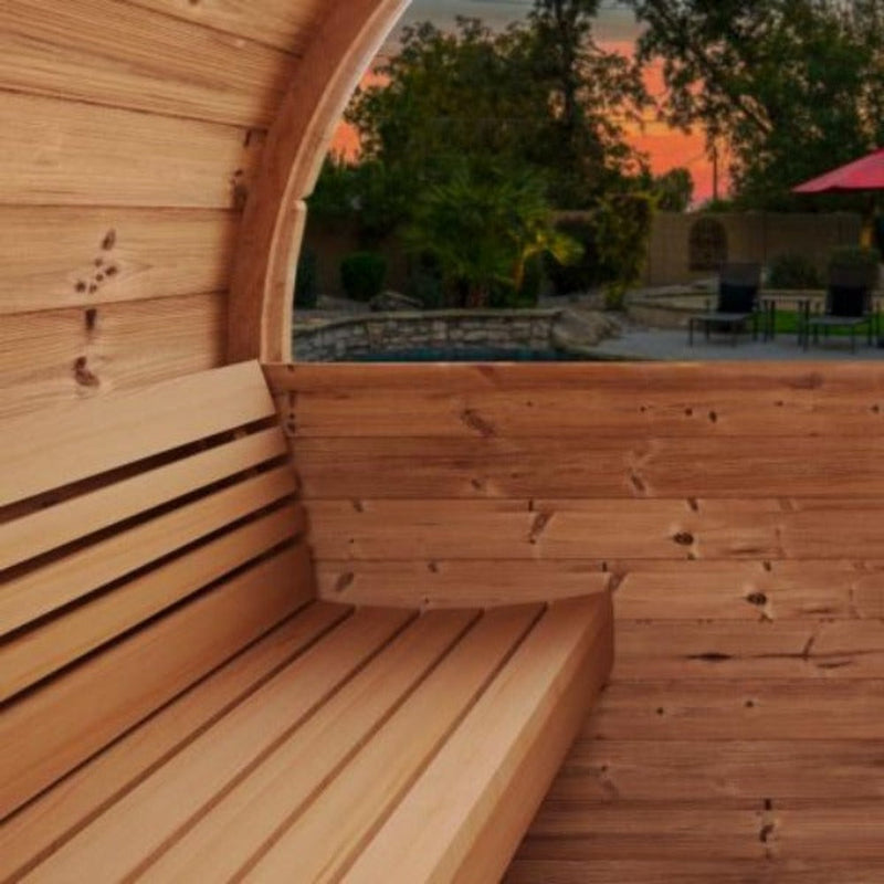 SaunaLife Model E8W Ergo Series 6-Person Outdoor Thermo-Spruce Sauna Barrel