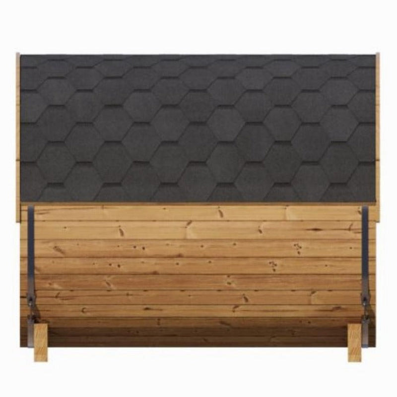 SaunaLife Model E8W Ergo Series 6-Person Outdoor Thermo-Spruce Sauna Barrel