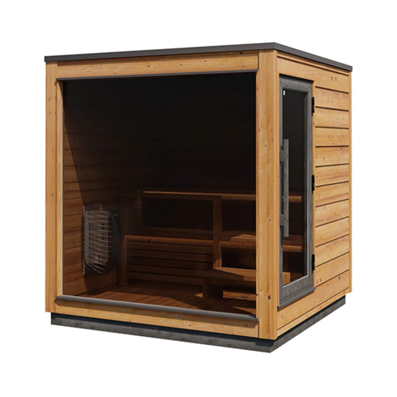 ThermaSol Nordic Dawn 4-Person Fully-Assembled Outdoor Sauna Cabin [14-KIR-4555] (SAK82057)