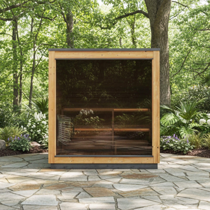 ThermaSol Nordic Dawn 4-Person Fully-Assembled Outdoor Sauna Cabin [14-KIR-4555] (SAK82057)