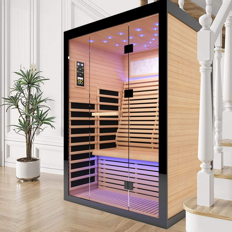 Thermora Vapor Luxury 2-Person Canadian Hemlock Wood Far Infrared Home Sauna