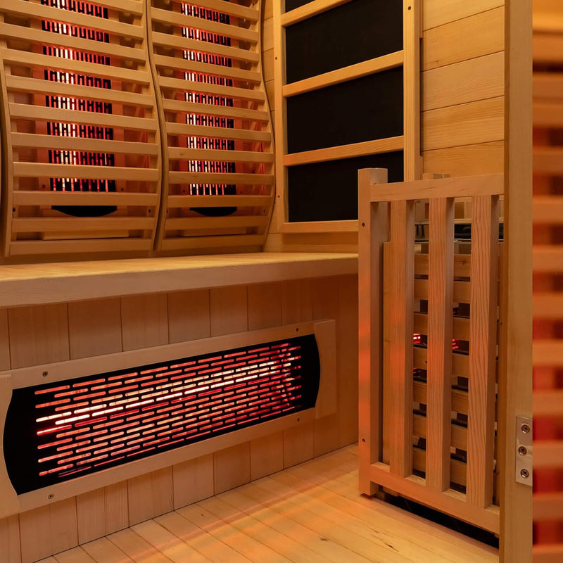 Rövia Luma 2-Person Indoor Hybrid Sauna Room With Infrared And 3.5KW Steam Heater