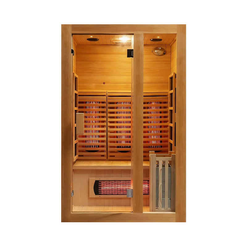Rövia Luma 2-Person Indoor Hybrid Sauna Room With Infrared And 3.5KW Steam Heater
