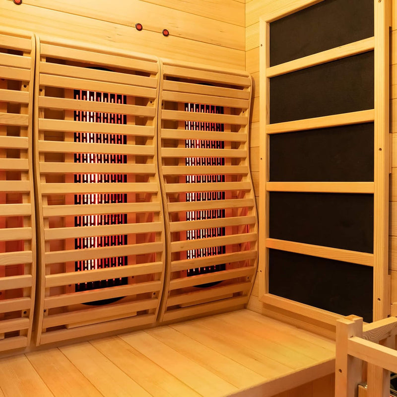 Rövia Luma 2-Person Indoor Hybrid Sauna Room With Infrared And 3.5KW Steam Heater
