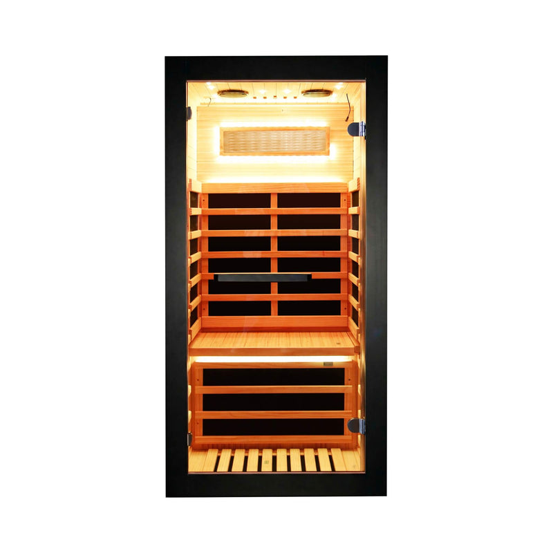 Thermora Solara Single-Person Chilean Pine Infrared Sauna Cabin
